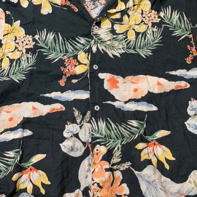 Mens L Zara Man flowy Hawaiian shirt - Thumbnail 3