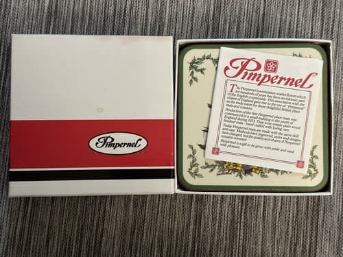 Pimpernel England Coasters White Christmas Tree Square Cork Back Set of 6 - Thumbnail 3