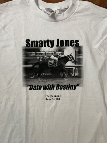 "Smarty Jones" 2004 Kentucky Derby Winner Men's Tee T-Shirt Pre-Owned Belmont - Thumbnail 2