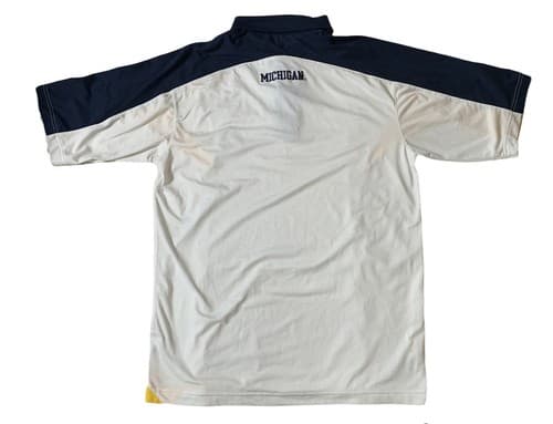 Michigan Wolverines Vtg Nike Team Mens Football Polo Shirt Small Embroidered - Thumbnail 2