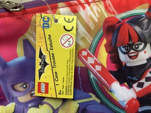 LEGO Batman Girls Pencil Case Pouch cosmetic bag Harley Quinn Batgirl Rare - Thumbnail 3