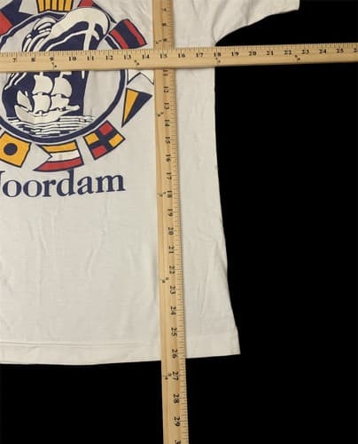 Mens Vintage Medium Cruise Ship Logo MS Noordam Amsterdam Screen Stars T-Shirt - Thumbnail 4