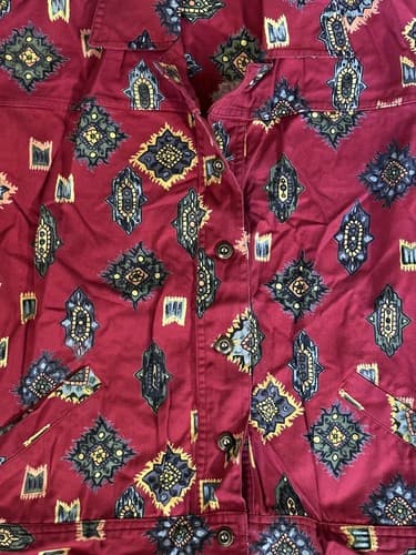 Brownstone Studio vintage Womens Western Button Up Long Sleeve shirt Large Art - Thumbnail 4