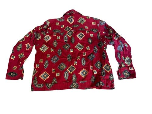 Brownstone Studio vintage Womens Western Button Up Long Sleeve shirt Large Art - Thumbnail 2
