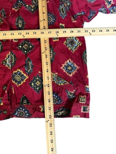 Brownstone Studio vintage Womens Western Button Up Long Sleeve shirt Large Art - Thumbnail 3