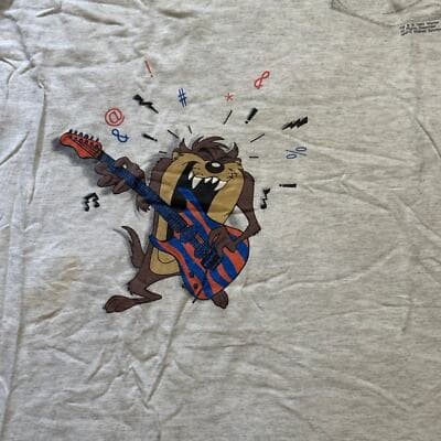 Vintage Pocket OSFA Taz Looney Tunes Sleep T-Shirt ZOO CREW - Thumbnail 2
