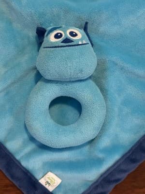 Disney Baby Monsters Inc Mike Sully Lovey Security Blanket Plush Stuffy Plushie - Thumbnail 3