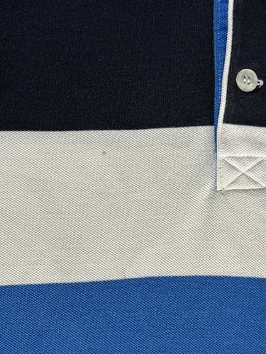 LACOSTE Mens Polo Shirt Size 8 US XXL Striped Golf Casual Blue White - Thumbnail 6