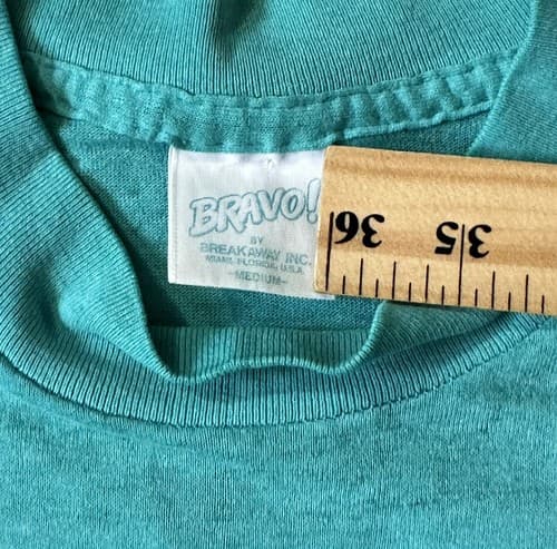 Vintage 70s Tshirt Nassau Bahamas Paper Thin Medium Fits Small Green Graphic - Thumbnail 6