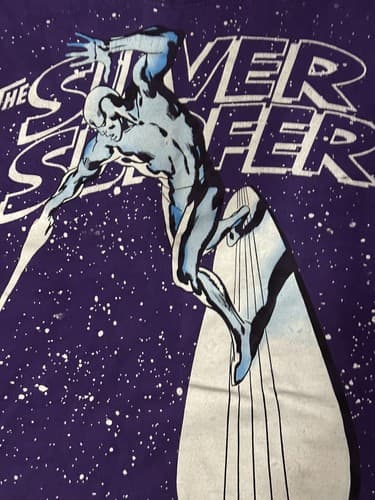 Silver Surfer Marvel Large T-Shirt Vintage Mad Engine Buscema Art Rare AOP - Thumbnail 3