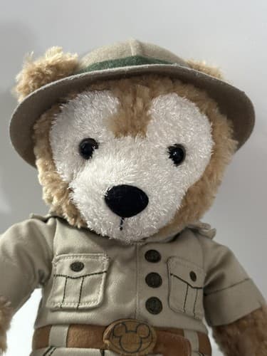 Disney Duffy Bear Hidden Mickey Safari Outfit 14" Plush Park Ranger Teddy W Tag - Thumbnail 2