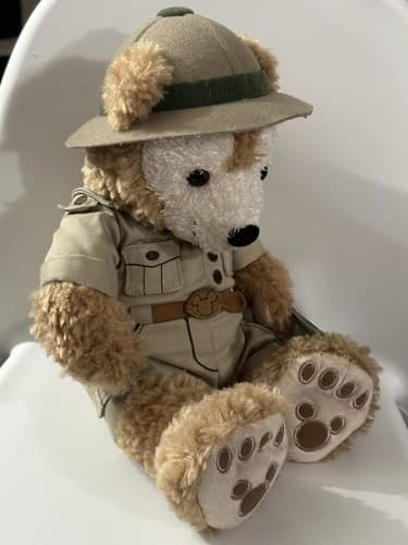 Disney Duffy Bear Hidden Mickey Safari Outfit 14" Plush Park Ranger Teddy W Tag - Thumbnail 5