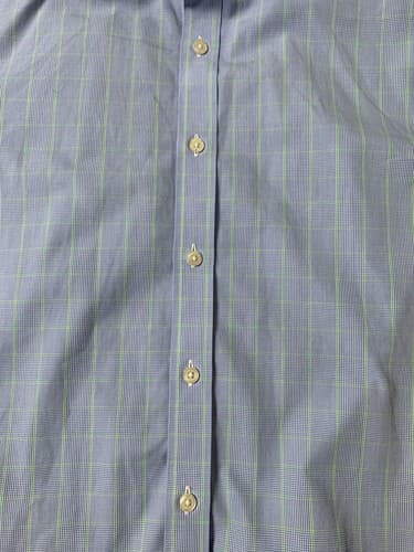 Charles Tyrwhitt Non Iron Slim Fit - Size 15.5/33in Blue & Green Button Up Shirt - Thumbnail 2