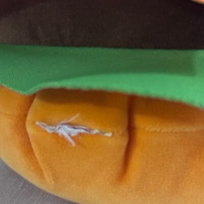 12” Miniso Hamburger Witch Halloween Plush Squishy Pumpkin - Thumbnail 3