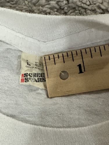 Screen Stars Vintage Single Stitch Foot Prints In Sand Religious T-Shirt Medium - Thumbnail 6