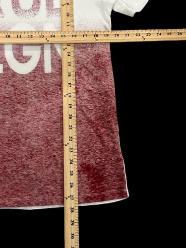 True Religion Men's Short Sleeve Super Soft V Neck Red Ombre Shirt Medium - Thumbnail 4