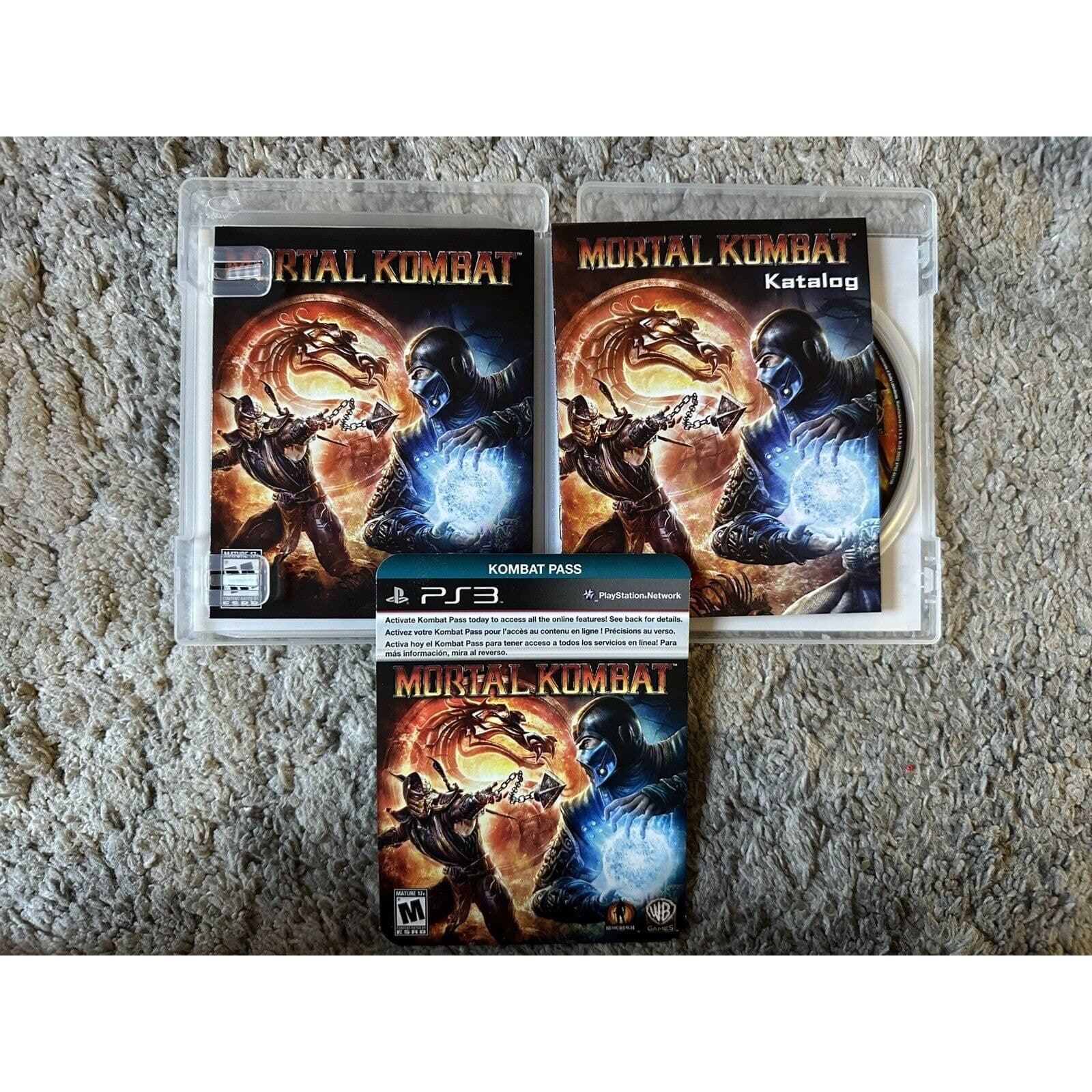 Mortal Kombat PS3 PlayStation 3 + Kombat Pass - Complete CIB Excellent - Thumbnail 3