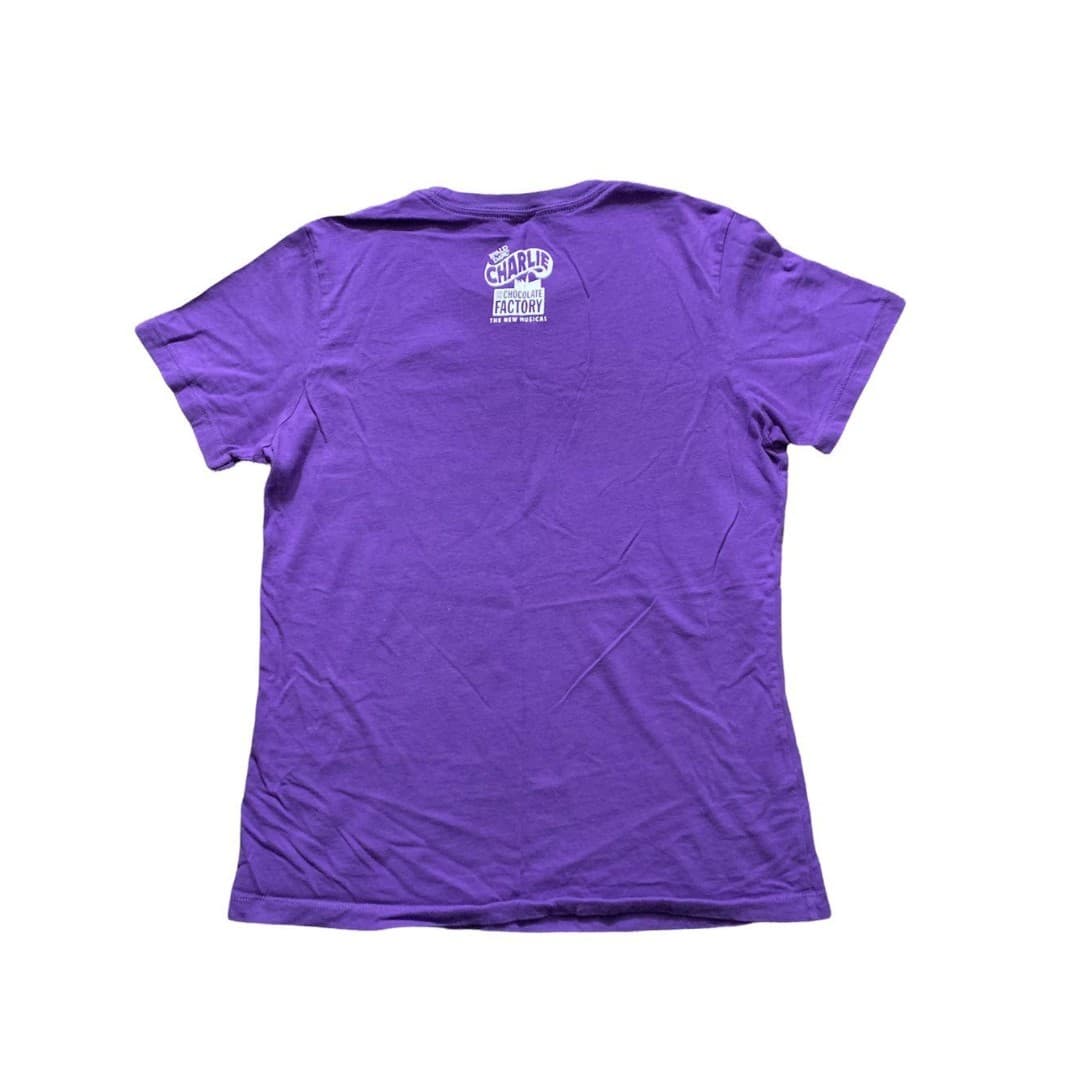 Charlie and the Chocolate Factory Women's Golden Ticket T-Shirt Purple - Thumbnail 2