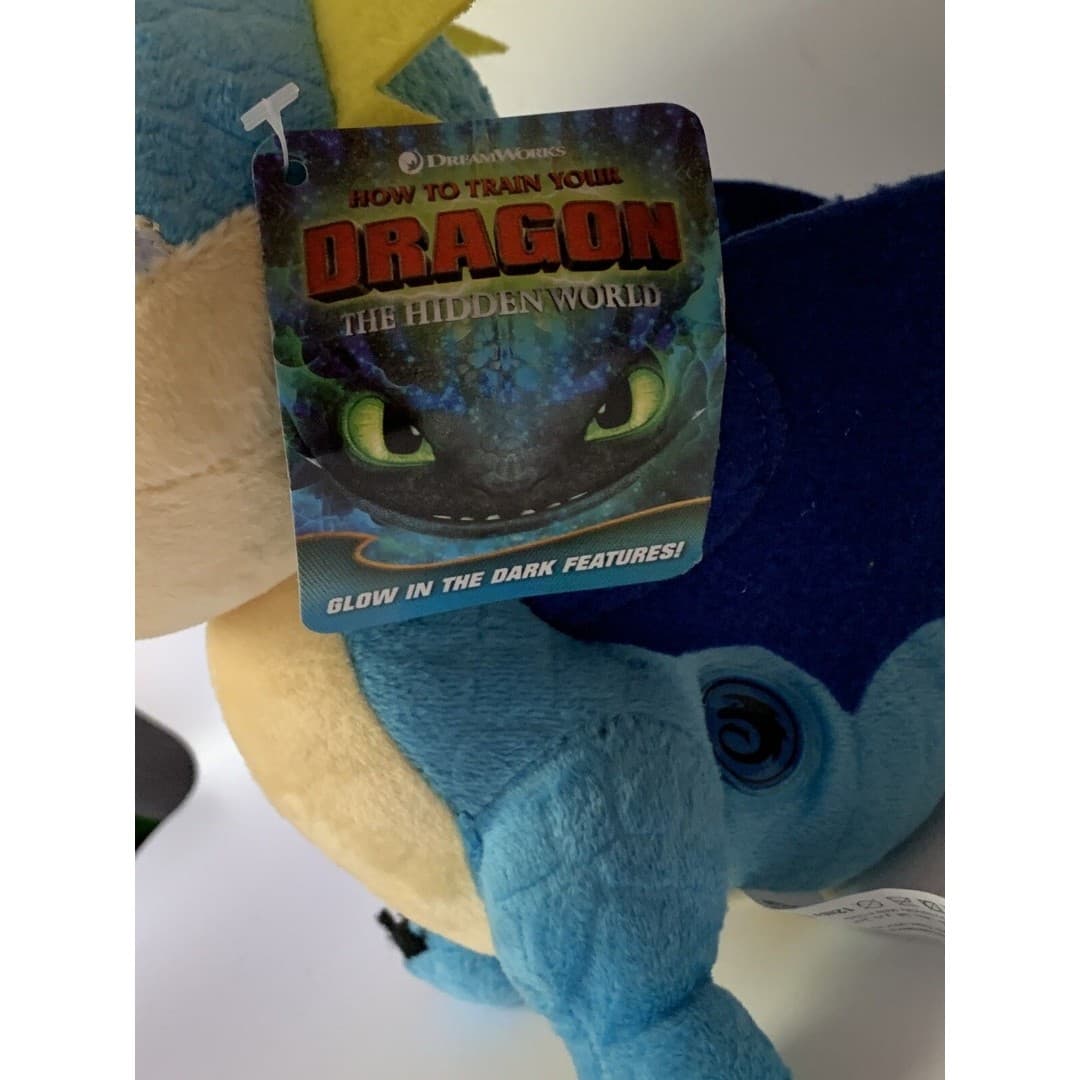 RARE How to Train Your Dragon Hidden World PLUSH STORMFLY Glow In The Dark - Thumbnail 3