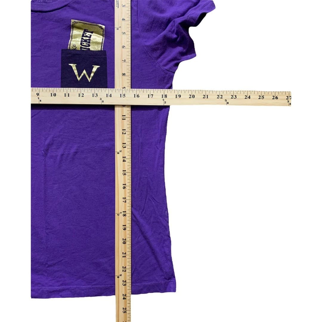 Charlie and the Chocolate Factory Women's Golden Ticket T-Shirt Purple - Thumbnail 5