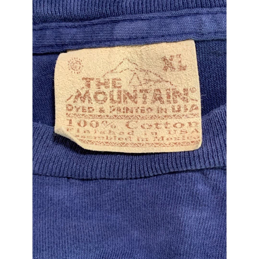 VIntage 90s The Mountain Wild Horses T-Shirt Mens XL Blue Tie Dye USA Stampede - Thumbnail 4