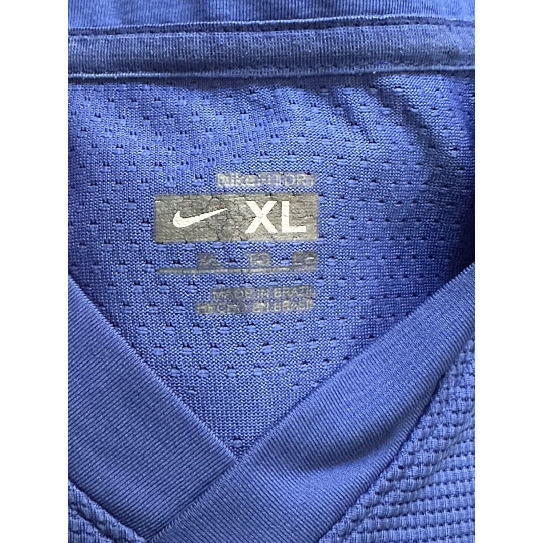 NIKE FitDry Men's Brasil CBF Match BLUE Soccer Jersey Mens Size XL #7 Futbol - Thumbnail 5