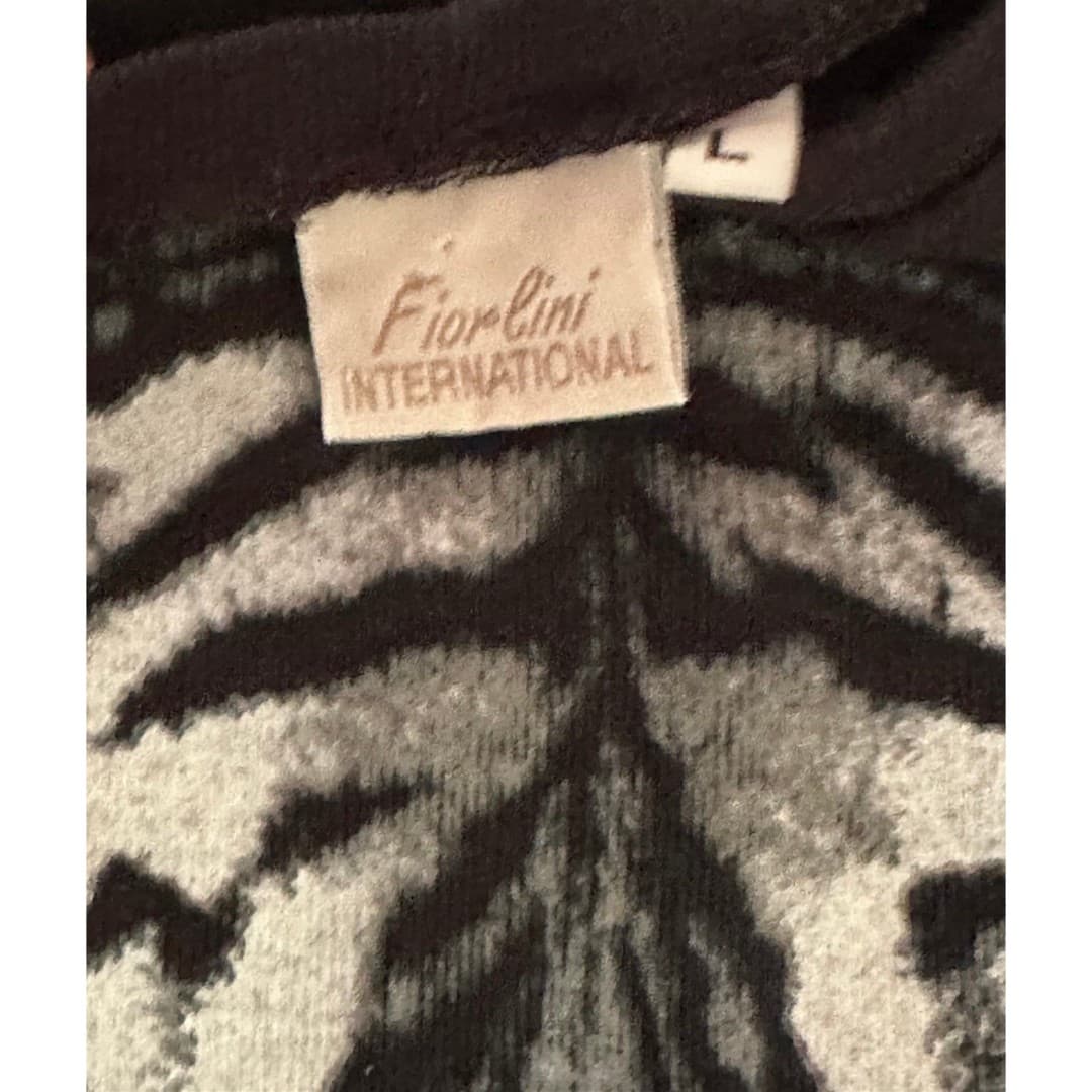Vintage Fiorlini International White Tiger 3/4 Sleeves Womens Shirt - Thumbnail 5