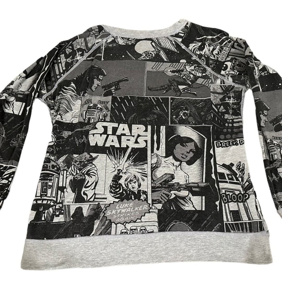 Star Wars Girls Juniors Reversible Sweatshirt XL Long Sleeves - Thumbnail 3