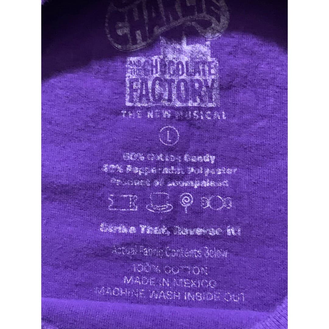 Charlie and the Chocolate Factory Women's Golden Ticket T-Shirt Purple - Thumbnail 4