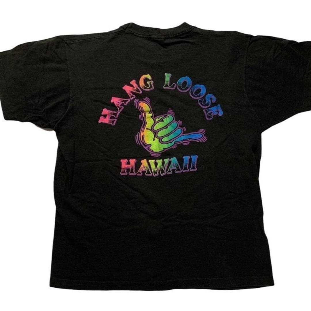 Vintage Hang Loose Men's Large T-Shirt Single Stitch