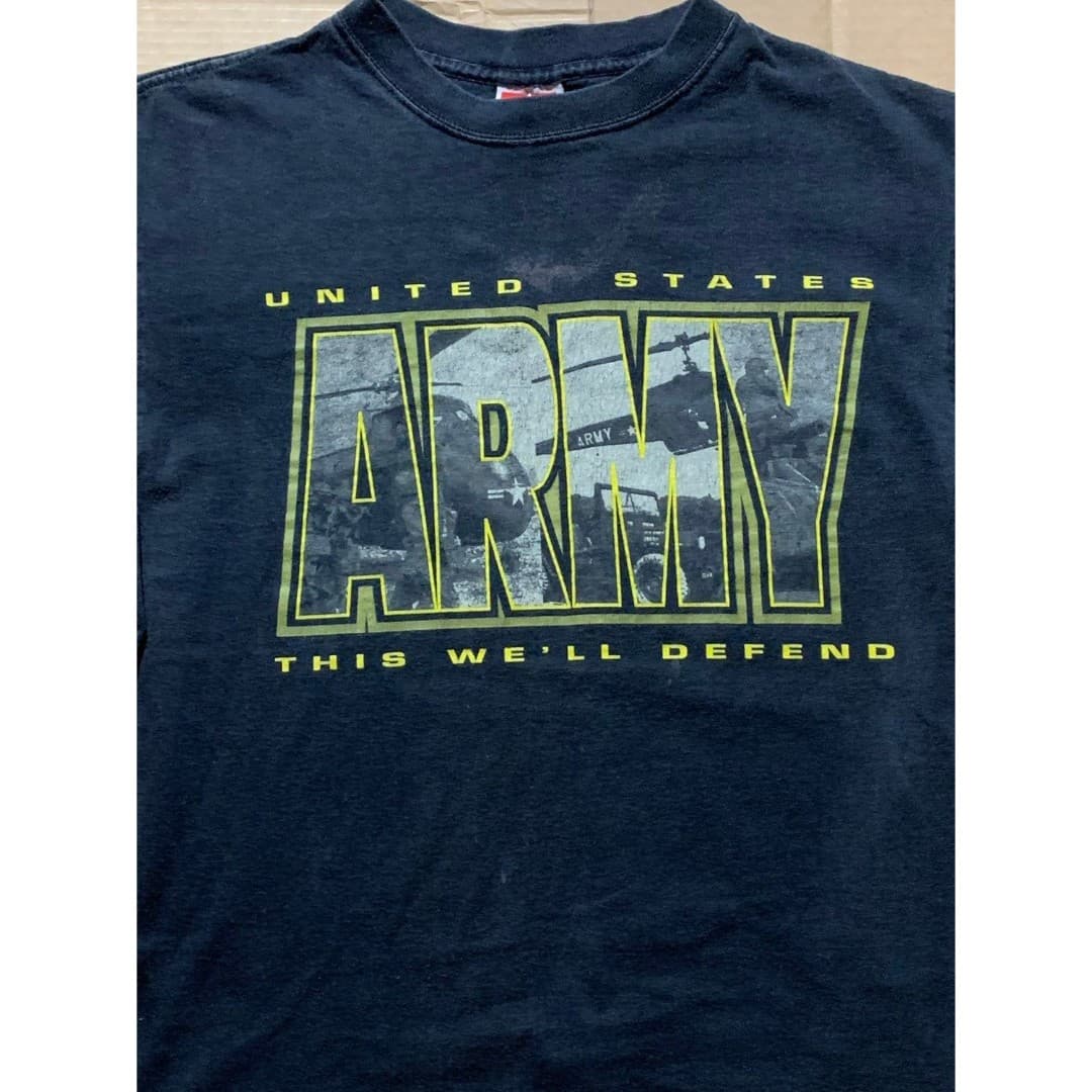 90s Vintage USA Army T Shirt M Military United States PROPPER This We’ll Defend