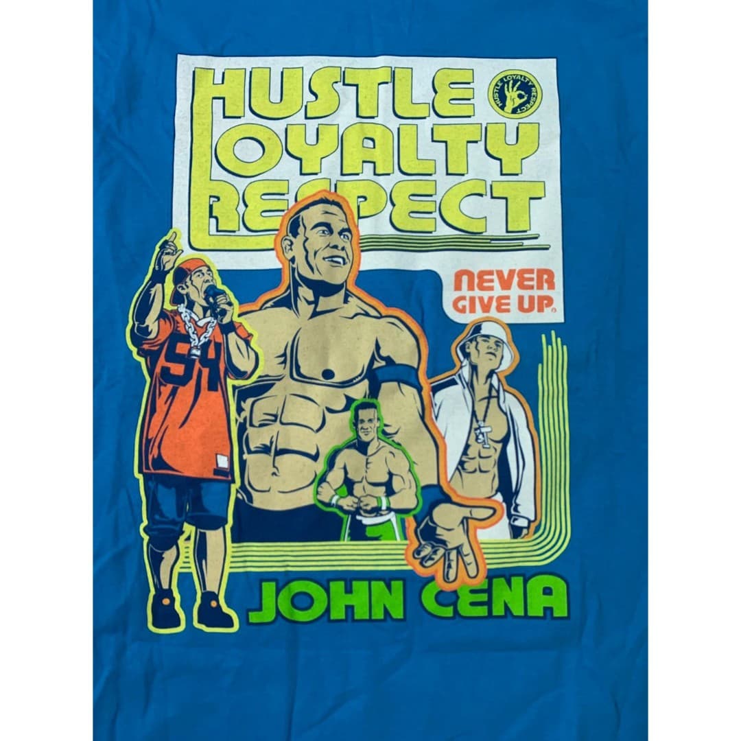 John Cena WWE Authentic Bright Blue T-Shirt