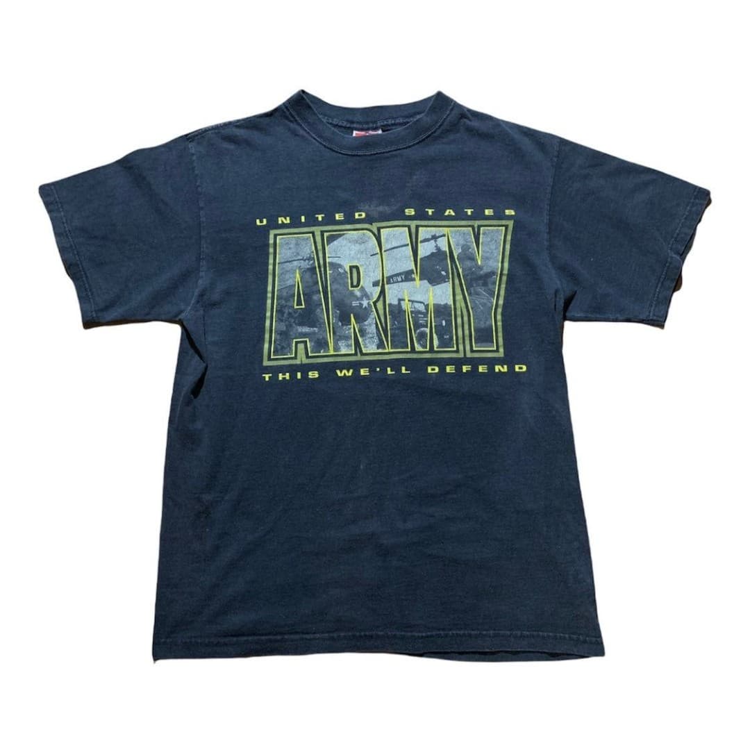 90s Vintage USA Army T Shirt M Military United States PROPPER This We’ll Defend - Thumbnail 2