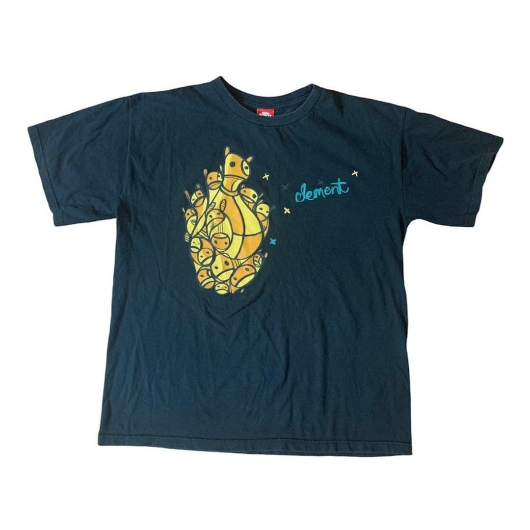 Vintage Element T Shirt Mens Size L Graphic Skateboarding Short Sleeve