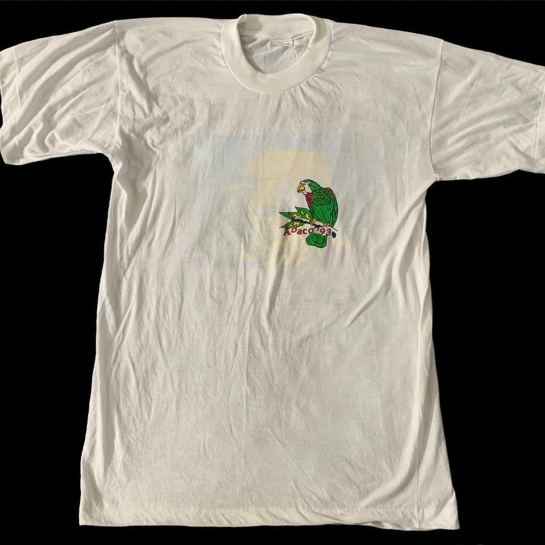 Vintage 90s Single Stitch Abaco Bahamas Tourist T-Shirt - Thumbnail 3