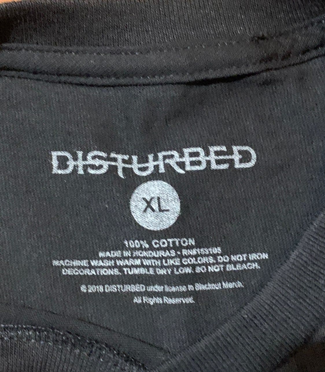 Disturbed Men's 2019 Evolution Tour T-Shirt Size XL Gas Mask - Thumbnail 5