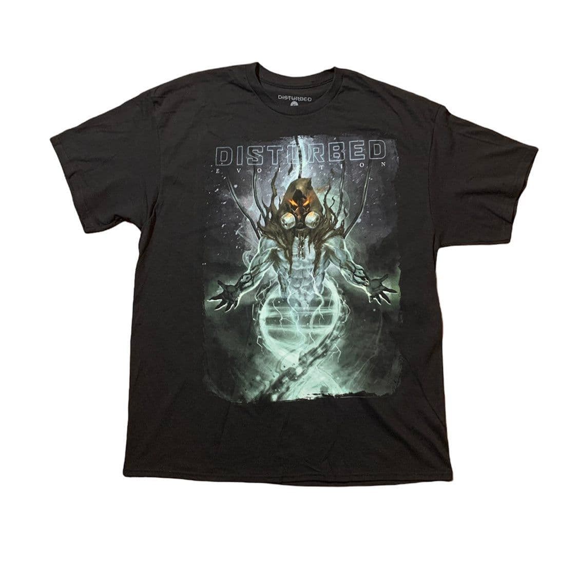 Disturbed Men's 2019 Evolution Tour T-Shirt Size XL Gas Mask - Thumbnail 3