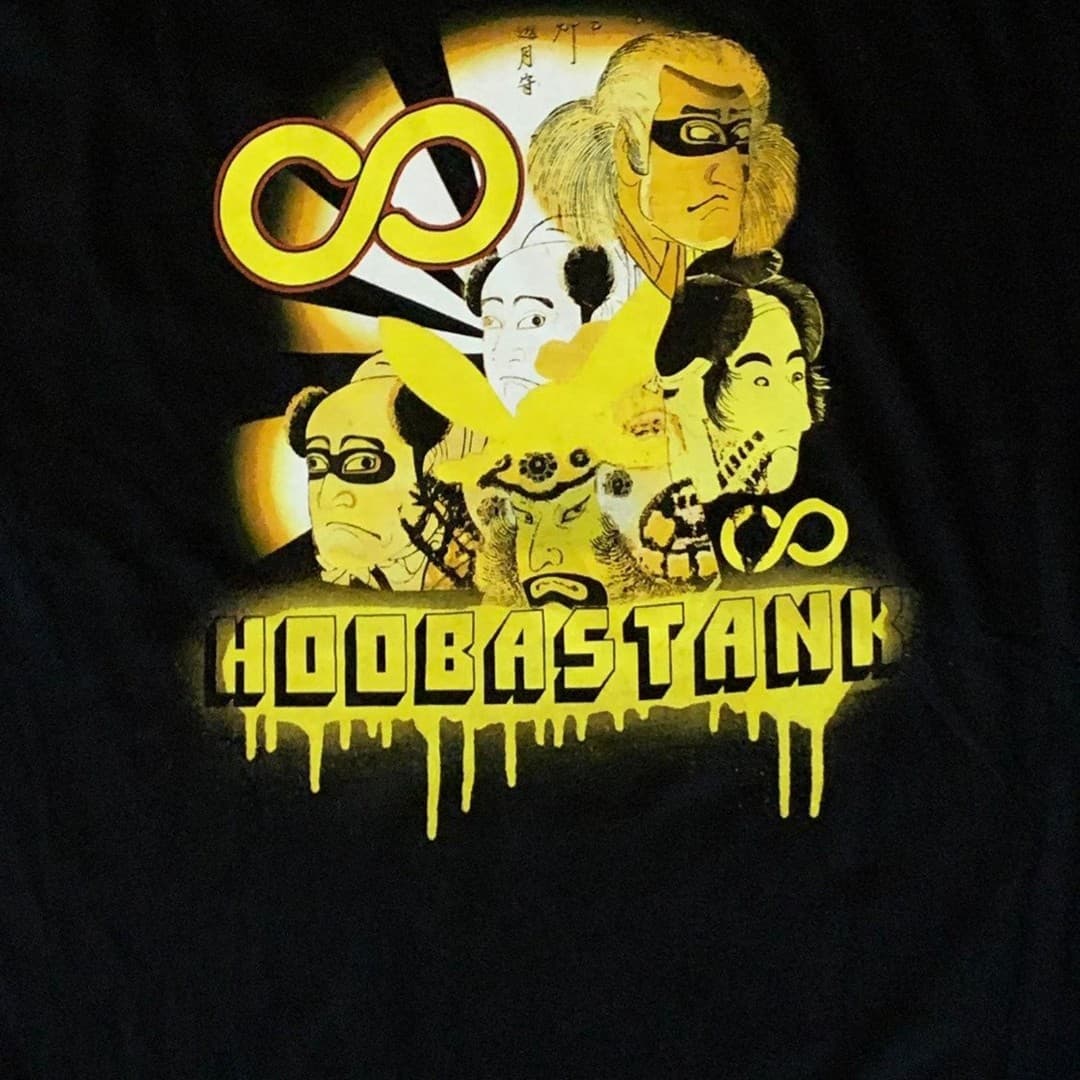 Vintage 2000s HOOBASTANK Alternative Rock Band Japanese T-Shirt Size Medium Y2K - Thumbnail 2