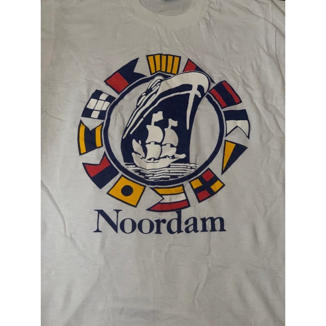 Vintage Screen Stars Amsterdam Noordam Single Stitch T-Shirt Made USA Men Medium - Thumbnail 2