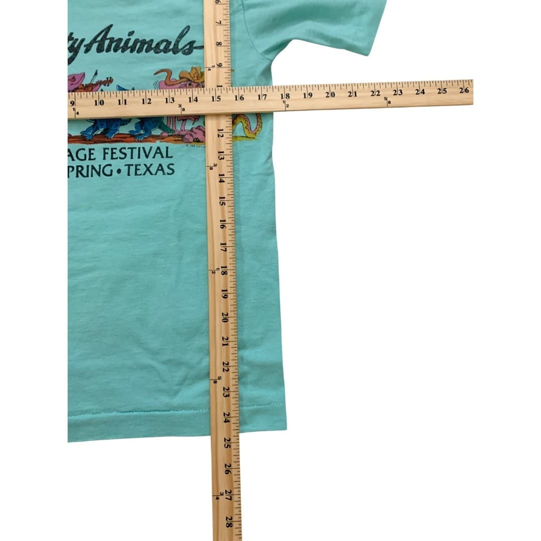 Vintage Single Stitch Texas Heritage Festival Party Animals Medium T-Shirt 80s - Thumbnail 7
