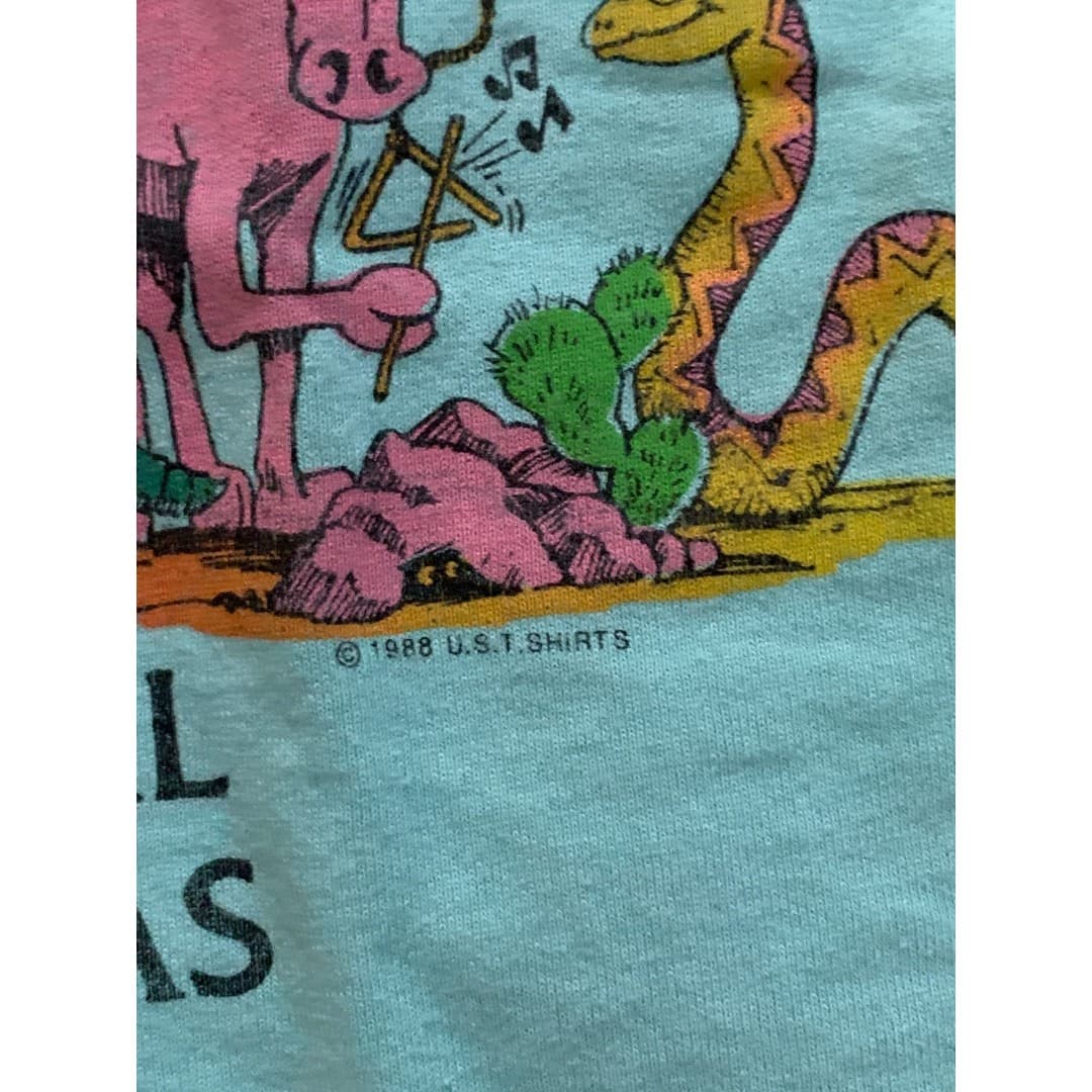 Vintage Single Stitch Texas Heritage Festival Party Animals Medium T-Shirt 80s - Thumbnail 5
