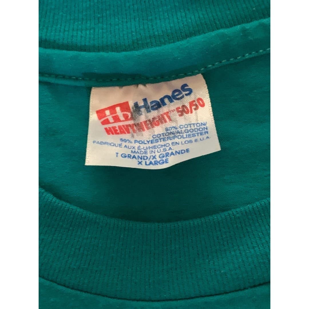 Vintage Single Stitch Dragon Hawaii Green T-Shirt Mens XL 90s - Thumbnail 4