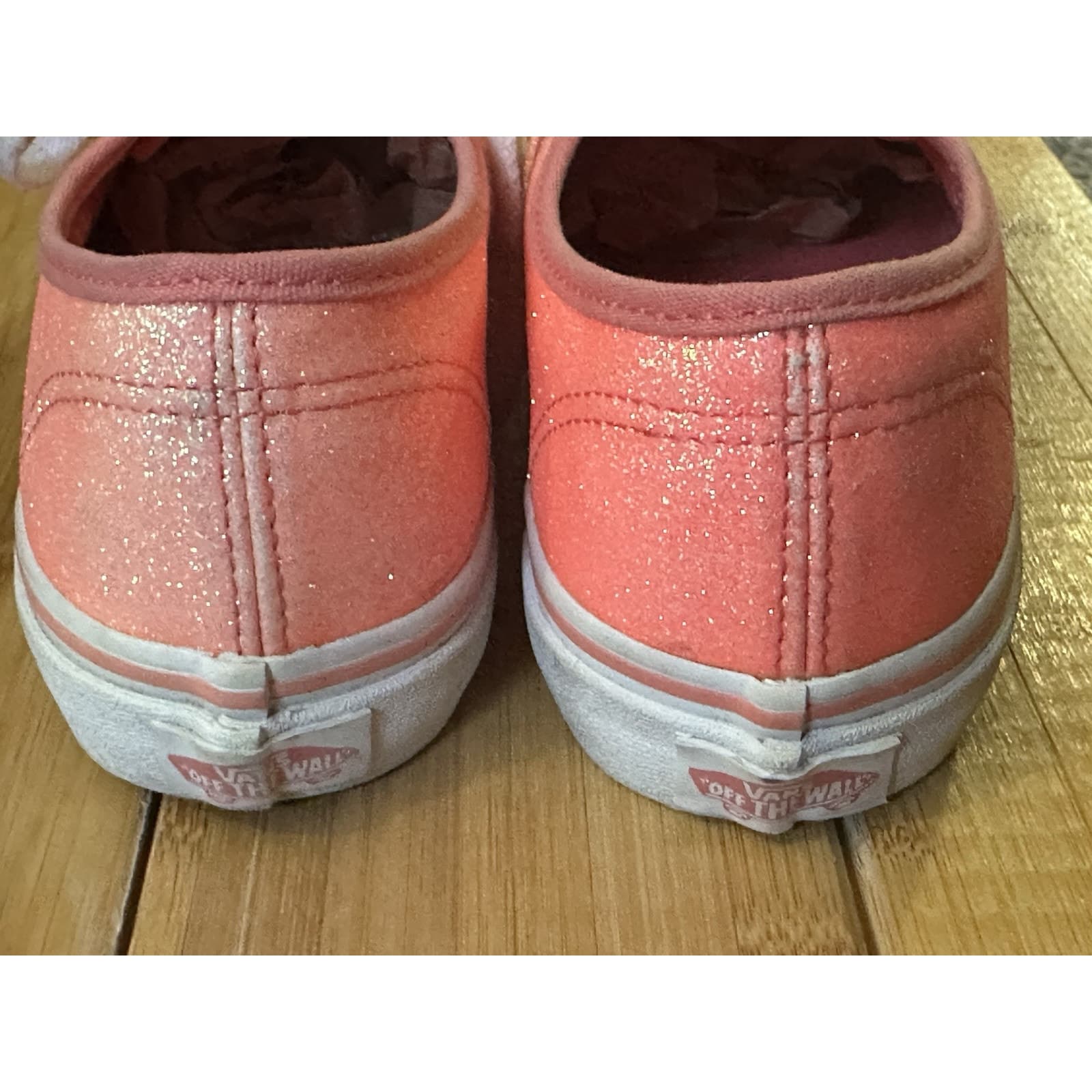 VANS Authentic Classic Neon Pink Glitter Womens Shoes Juniors Size 5.5 Womens 7 - Thumbnail 3