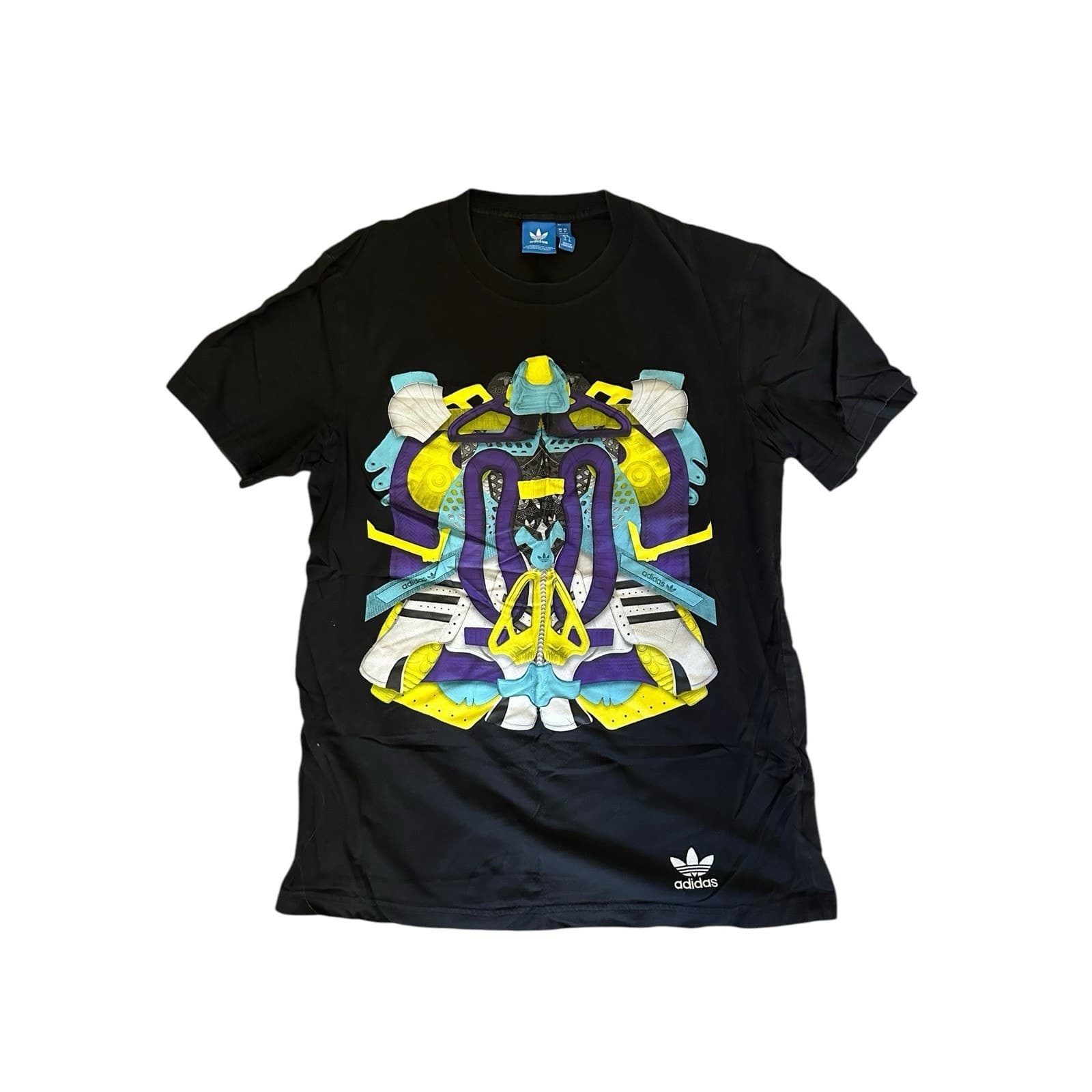 Adidas Originals MONTAGE TEE T-Shirt Men's Size Medium Black Graphic