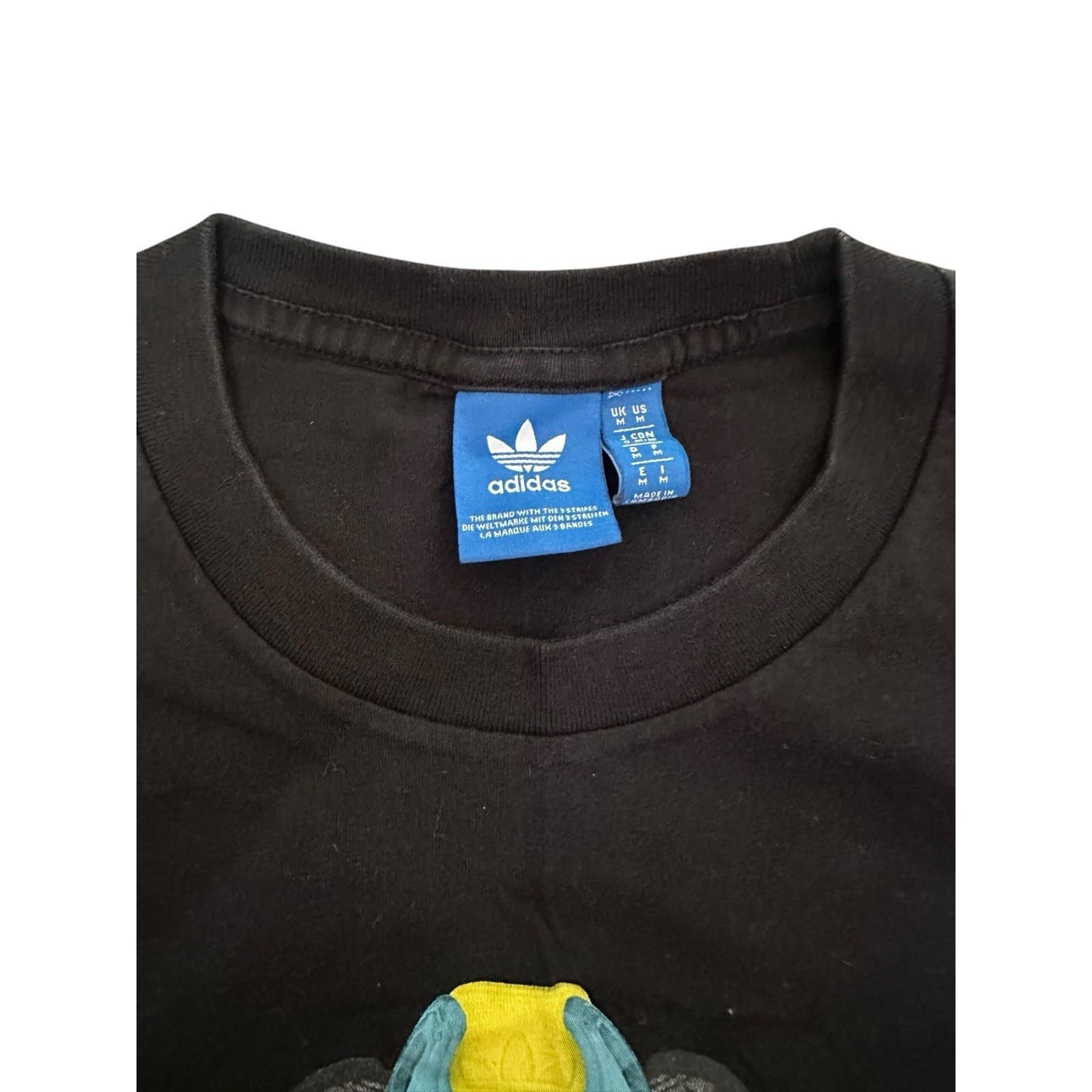 Adidas Originals MONTAGE TEE T-Shirt Men's Size Medium Black Graphic - Thumbnail 3