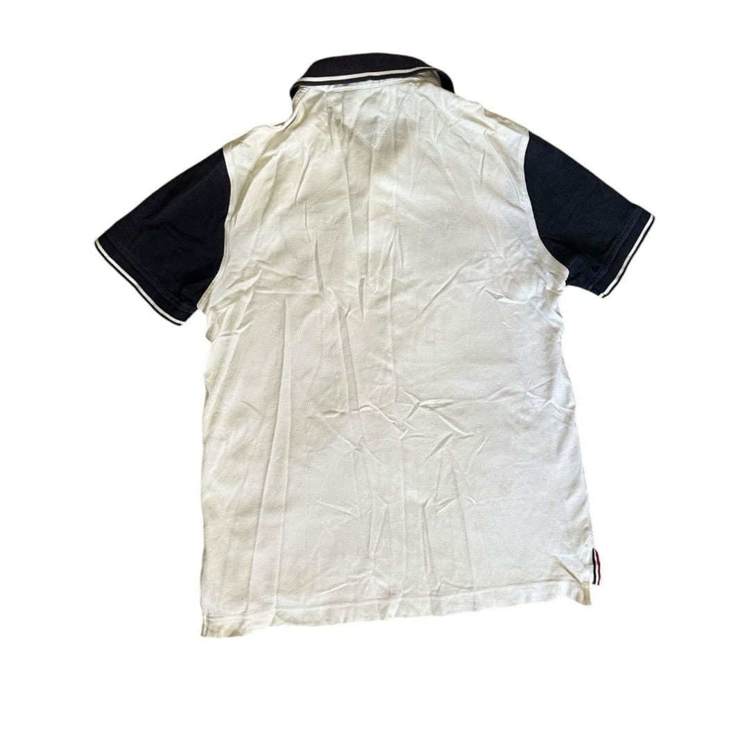 VINTAGE Tommy Hilfiger Shirt Men's Slim fit M Polo Spellout Colorblock Rugby - Thumbnail 3