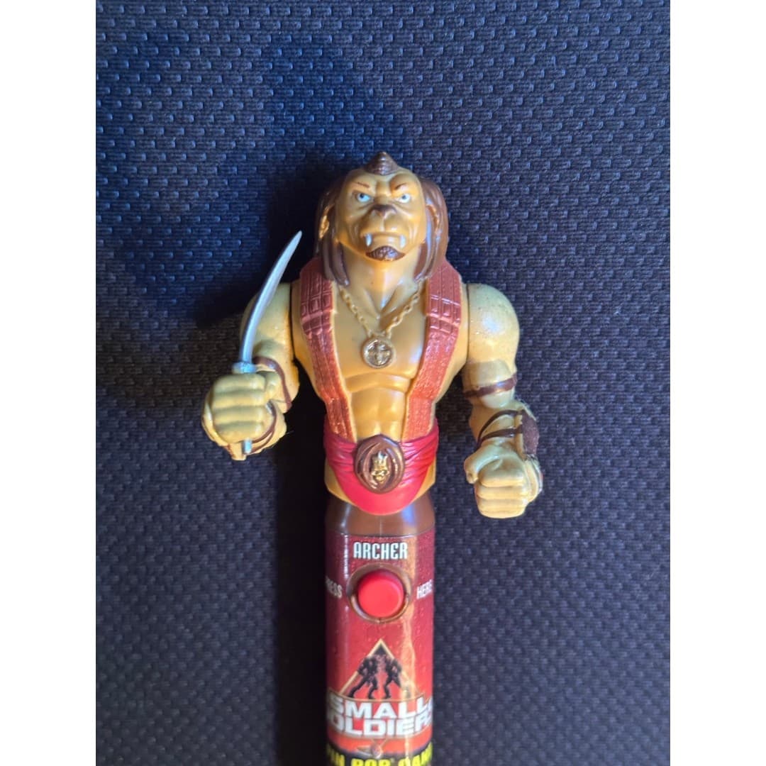 Vintage SMALL SOLDIERS Movie GORGONITES Archer Toy Action Figure Spin Pop 1998 - Thumbnail 2