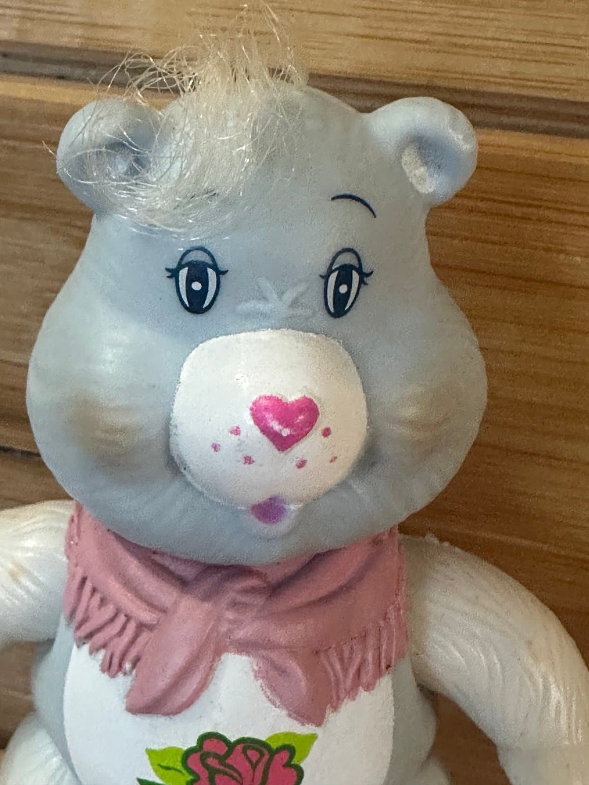 Vintage 1984 Kenner Care Bears Grams Bear Poseable Figure Gray - Thumbnail 3