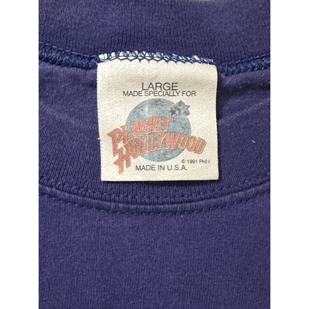 Vintage 1991 Planet Hollywood Atlanta Mens Large Graphic T-shirt - Made In USA - Thumbnail 2