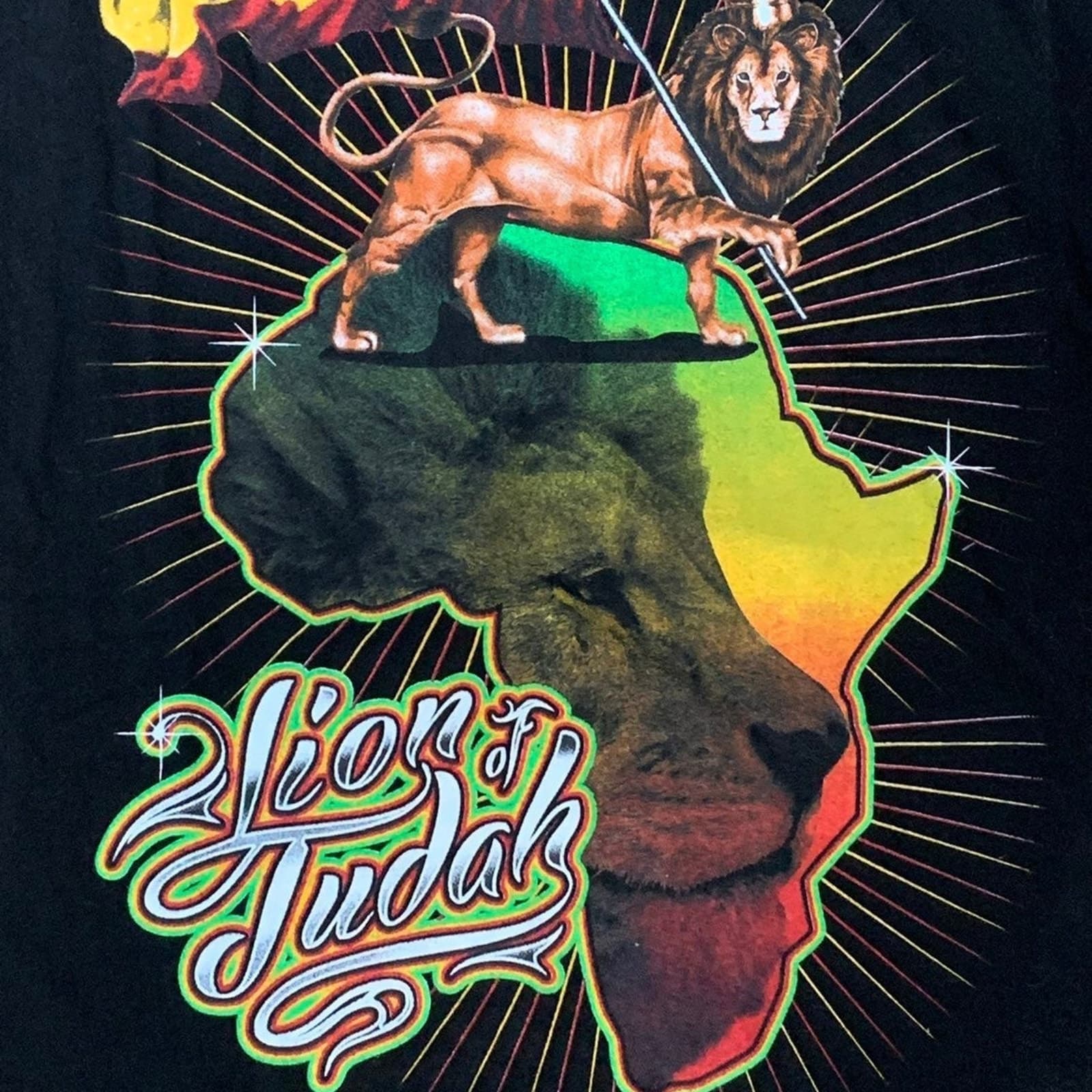 Lion of Judah Rasta Revolution T-Shirt XL Colorful - Thumbnail 2